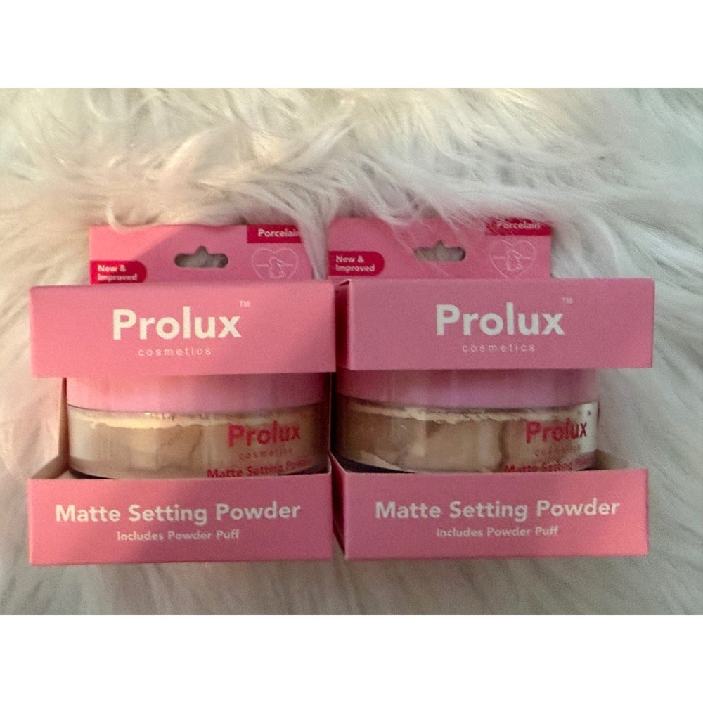 Prolux Cosmetics Matte Setting Powder Porcelain 2 Pack Talc Paraben Free
